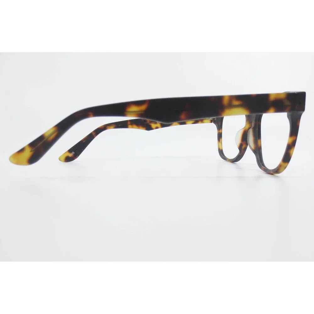 Dupont Sney D-62168 Tortoise Square Eyeglasses Frames 54-16-145 Dark Amber Brown